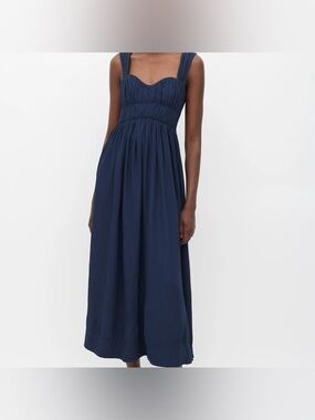 NWT  La Ligne Fabiana crepe sweetheart neck midi/maxi dress size M